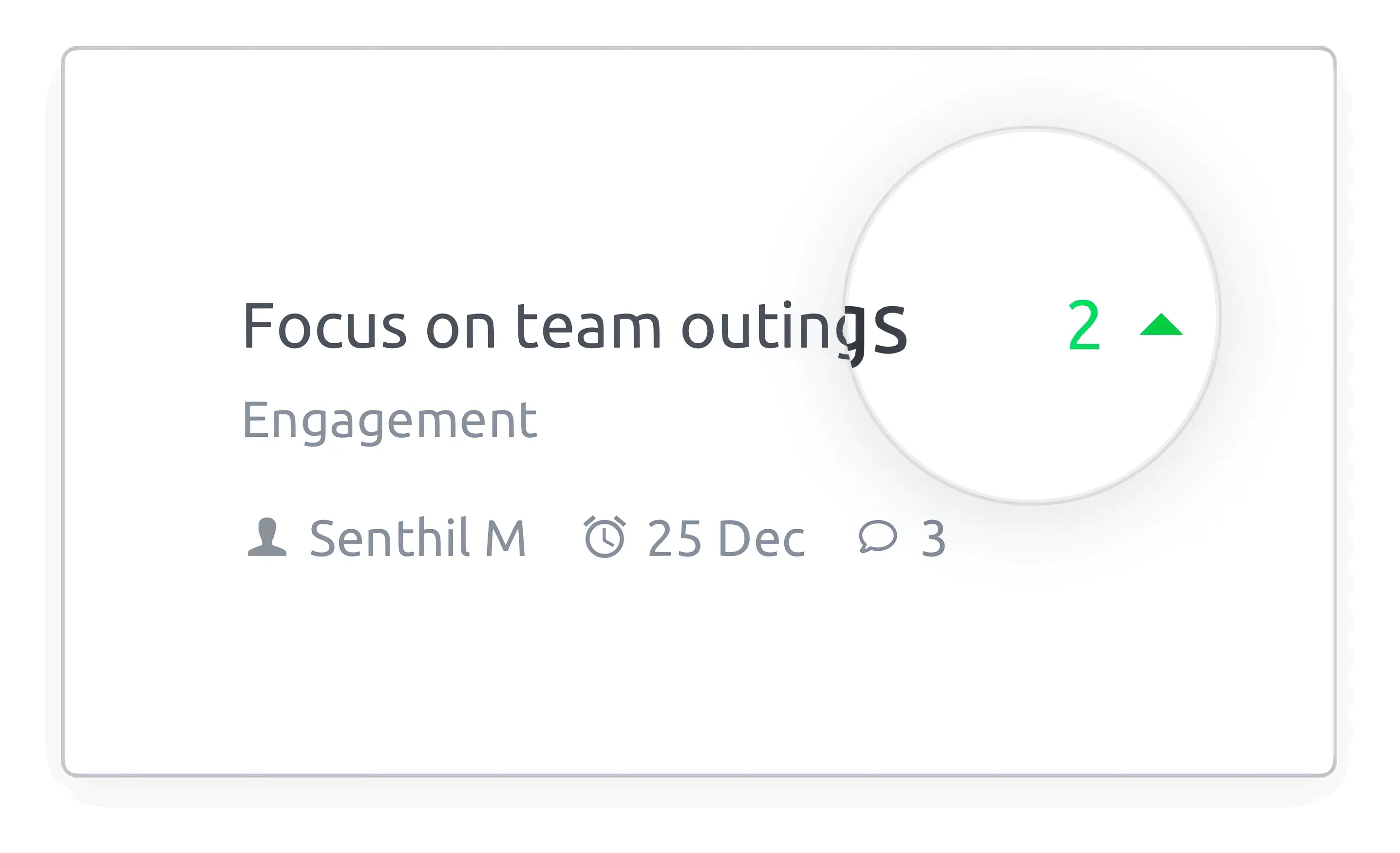 Upvoting feedback actions by managers using exclusive manager portal in our team engagement software